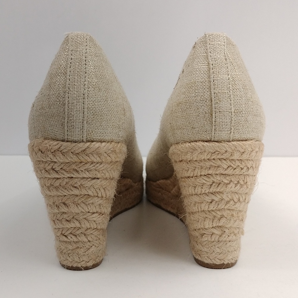 J. Crew Seville Espadrille Wedges In Metallic Canvas - Picture 7 of 11